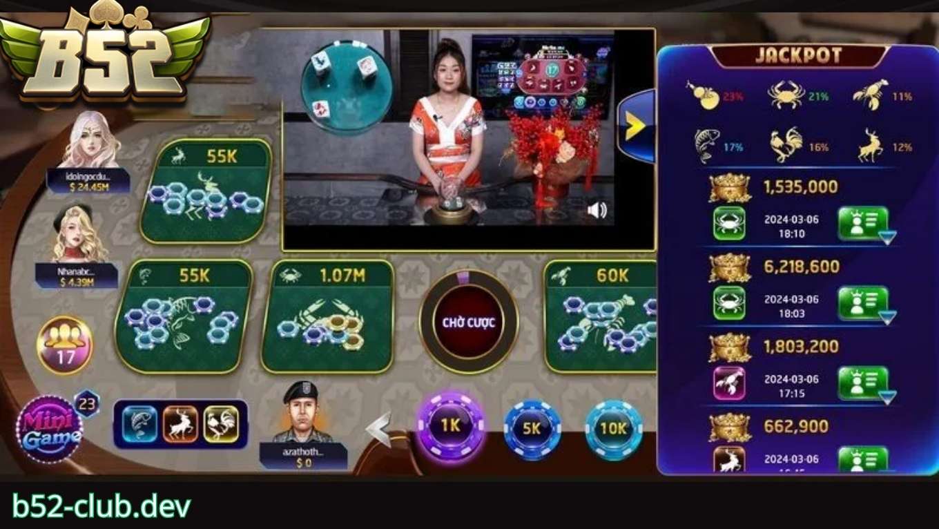 Hướng dẫn tham gia bầu cua B52 CLUB