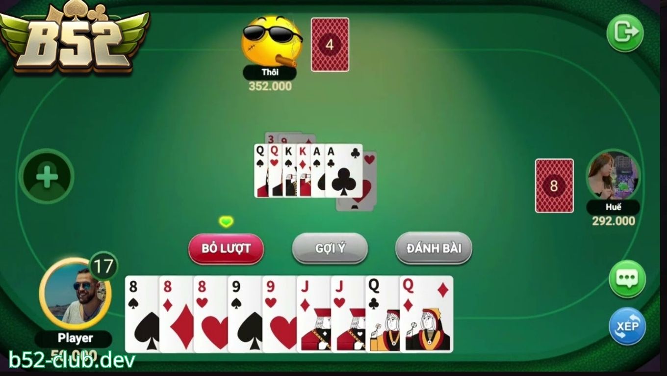 Hướng dẫn tham gia tiến lên miền nam B52 CLUB