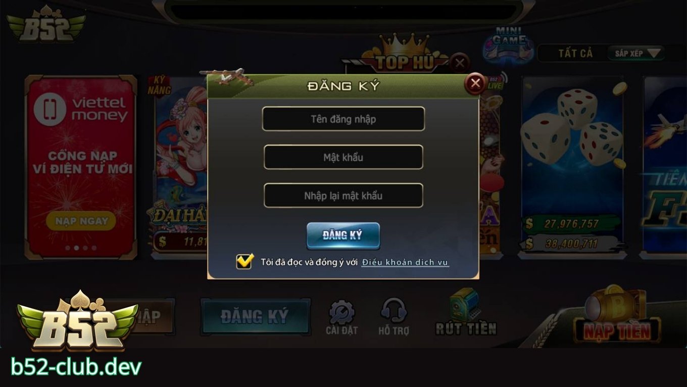 Quy trình tham gia B52 CLUB siêu nhanh