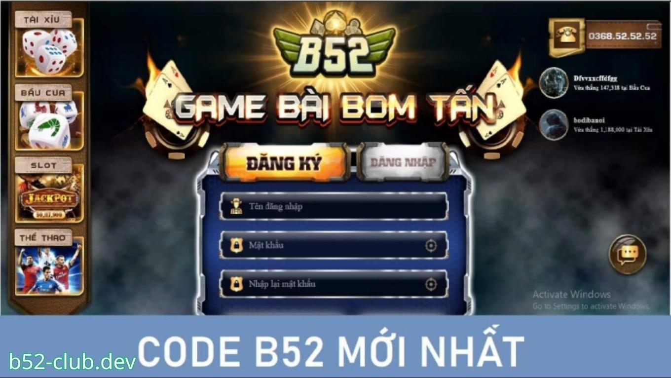 Tổng hợp giftcode B52 CLUB mới nhất 2026